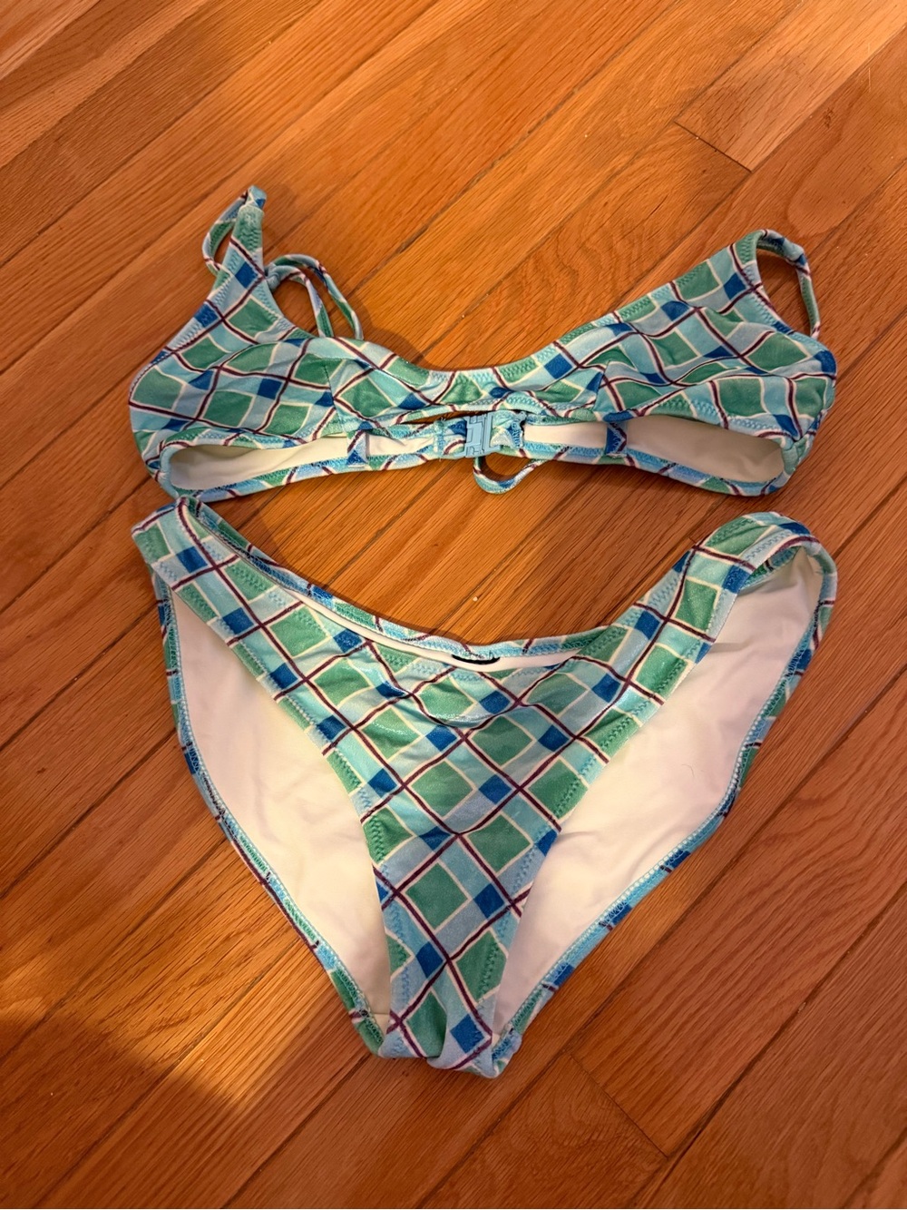 Triangl Swim Green Plaid Women's Bikini Two-Piece Swimsuit